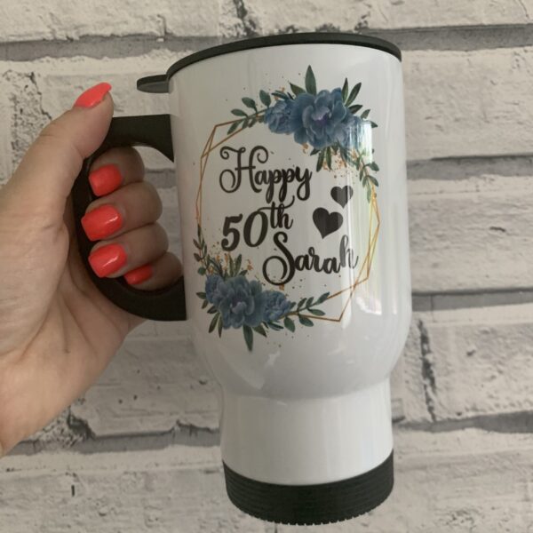 personalised travel mug