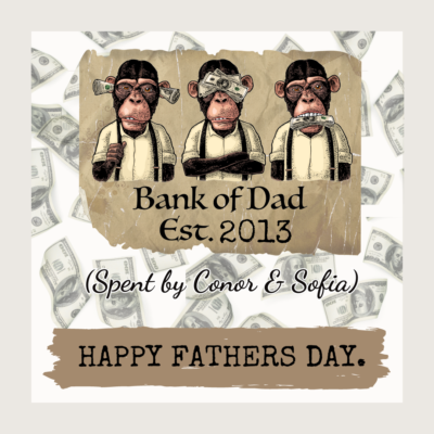 personalised fathers day card