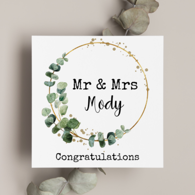 PERSONALISED WEDDING DAY CARD