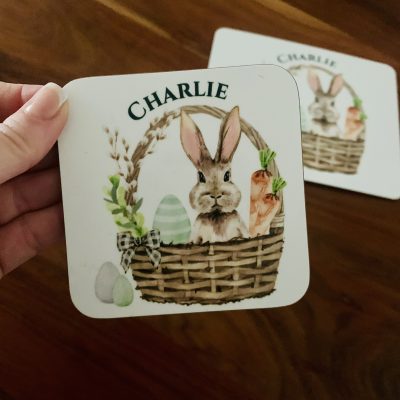 easter placemat and coaster